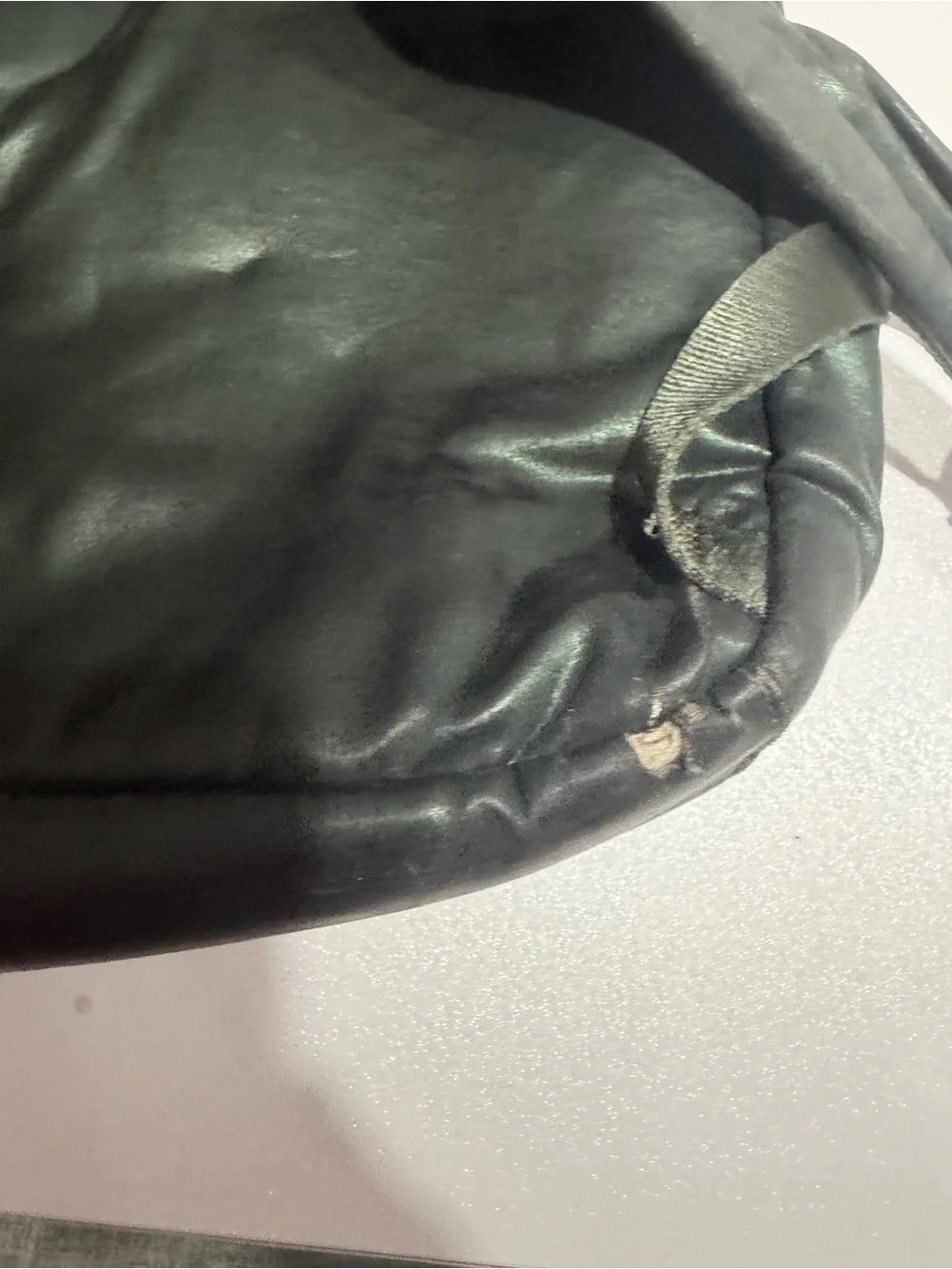 Kipling Metallic Dark Green Backpack with Gold Hardware